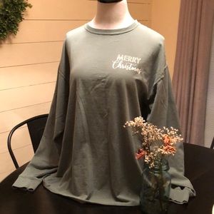 Merry Christmas T-shirt Long Sleeve Large